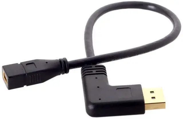 Alt view image 4 of 7 - BUCIER Left Angled DP DisplayPort 90 Degree to Mini DP DisplayPort Female Cable for Displays Monitors