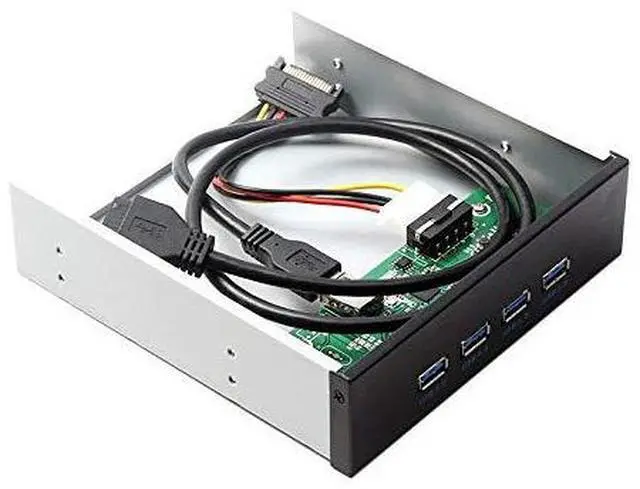 Alt view image 7 of 7 - BUCIER USB 3.0 HUB 4 Ports HUB Front Panel to Motherboard 20Pin 19Pin Header Connector Cable Compatible for 5.25" CD-ROM Bay