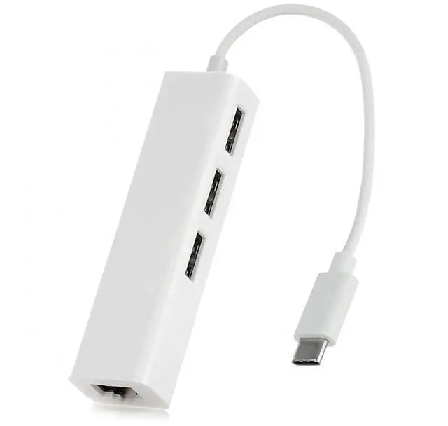 Main image of BUCIER USB 3.1 Type C USB-C to Multiple 3 Ports USB2.0 Hub with Ethernet 100Mbps Network LAN Adapter