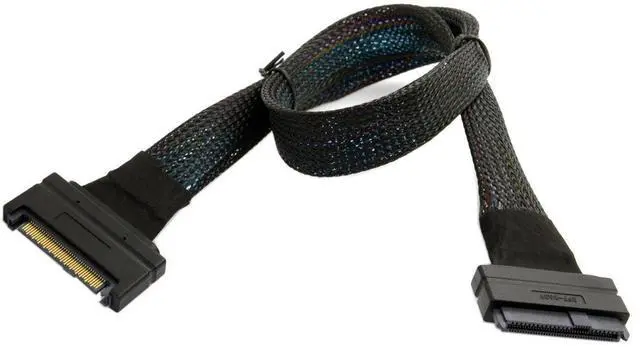 Alt view image 7 of 7 - BUCIER U.2 U2 SFF-8639 NVME PCIe SSD Cable Male to Female Extension 50cm 68pin