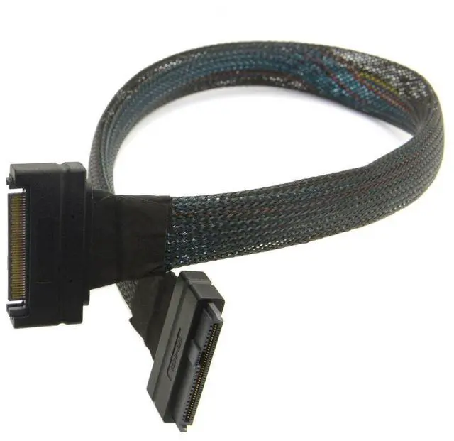 Alt view image 6 of 7 - BUCIER U.2 U2 SFF-8639 NVME PCIe SSD Cable Male to Female Extension 50cm 68pin