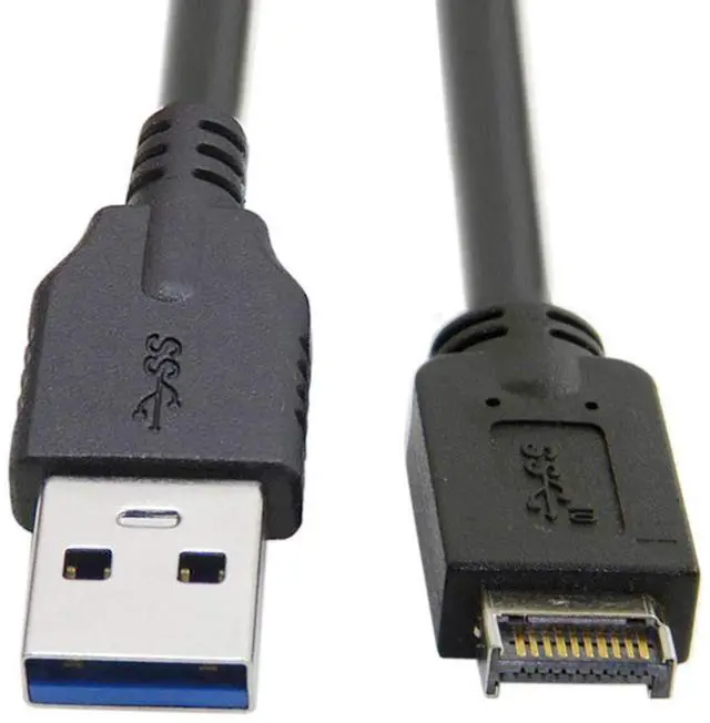 Alt view image 6 of 7 - BUCIER USB 3.1 Front Panel Header Type-E Host to USB 3.0 Type-A Male Target Extension Data Cable 50cm