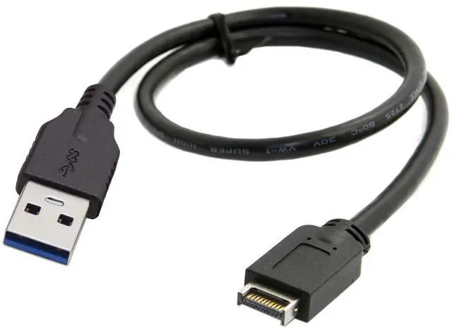 Alt view image 7 of 7 - BUCIER USB 3.1 Front Panel Header Type-E Host to USB 3.0 Type-A Male Target Extension Data Cable 50cm