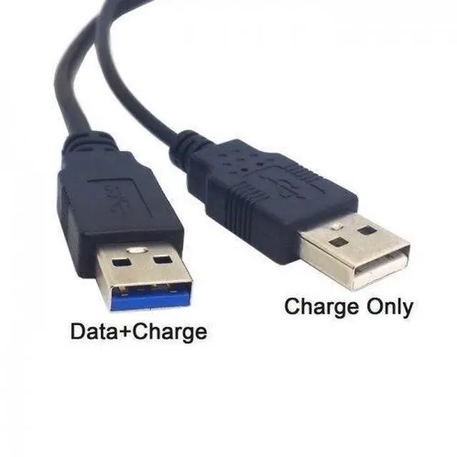 Alt view image 3 of 4 - BUCIER USB 3.0 Female to Dual USB Male Extra Power Data Y Extension Cable for 2.5" Mobile Hard Disk 30cm