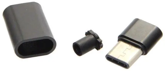 Alt view image 3 of 7 - BUCIER 5set DIY 24pin USB 3.1 Type C USB-C Male Plug Connector 5V 3A SMT Type with Black Housing Cover