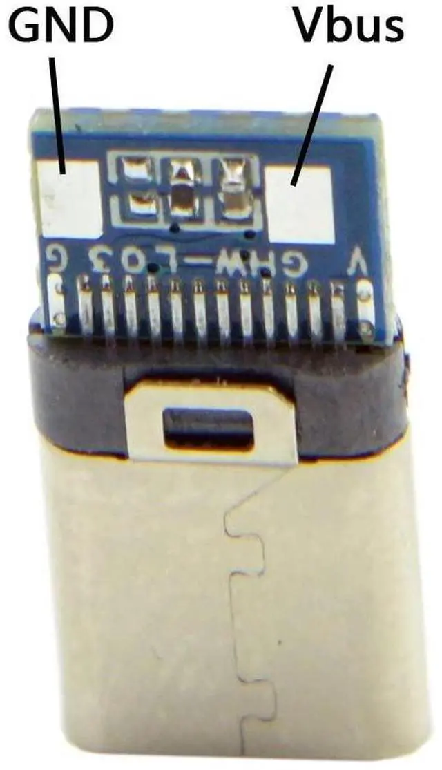 Alt view image 4 of 7 - BUCIER 5set DIY 24pin USB 3.1 Type C USB-C Male Plug Connector 5V 3A SMT Type with Black Housing Cover