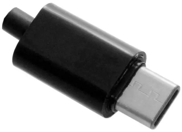 Alt view image 7 of 7 - BUCIER 5set DIY 24pin USB 3.1 Type C USB-C Male Plug Connector 5V 3A SMT Type with Black Housing Cover