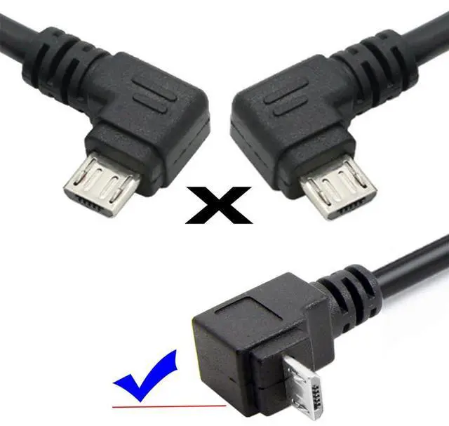 Alt view image 2 of 7 - BUCIER Down Angled 90 Degree Micro USB 2.0 Type 5Pin to USB 2.0 Type-A Data Charge Cable 480Mbps Data for Phone Tablet Computer Camera (10cm)