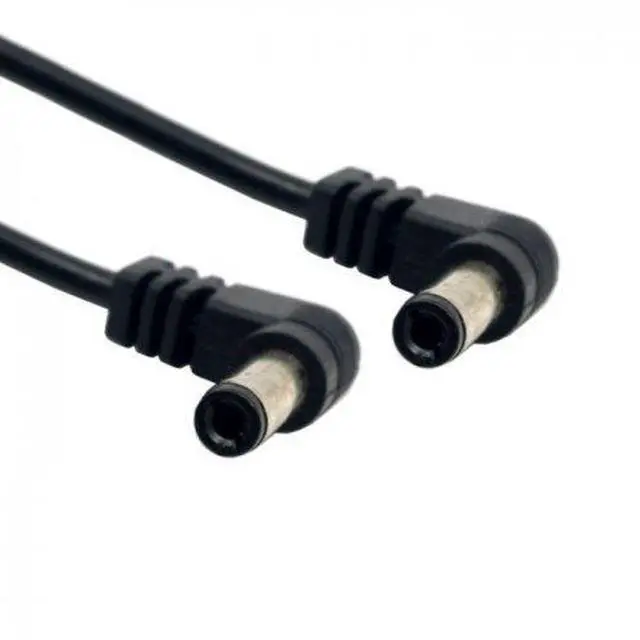 Alt view image 2 of 5 - BUCIER DC Power 5.5 x 2.1mm/2.5mm Male to 5.5 2.1/2.5mm Male Plug Cable Right Angled 90 Degree 1.97ft for
