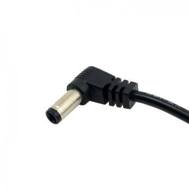 Alt view image 3 of 5 - BUCIER DC Power 5.5 x 2.1mm/2.5mm Male to 5.5 2.1/2.5mm Male Plug Cable Right Angled 90 Degree 1.97ft for