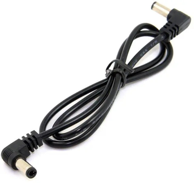 Main image of BUCIER DC Power 5.5 x 2.1mm/2.5mm Male to 5.5 2.1/2.5mm Male Plug Cable Right Angled 90 Degree 1.97ft for