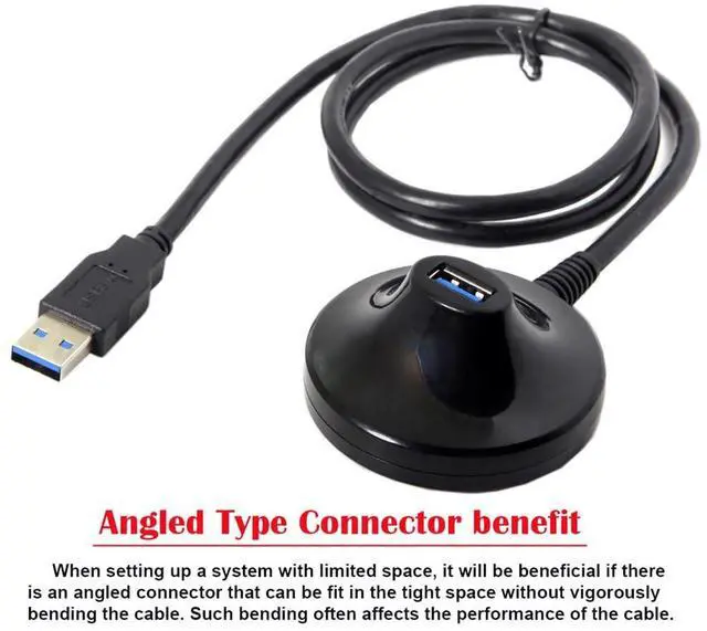 Alt view image 7 of 7 - BUCIER 5Gbps USB 3.0 Type-A Male to Female Extension Dock Station Docking Cable 2.6ft for Phone Laptop
