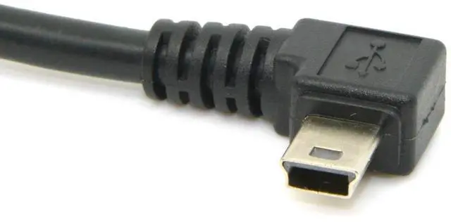 Alt view image 6 of 7 - BUCIER Mini USB B Type 5pin Male Right Angled 90 Degree to USB 2.0 Male Data Cable with EMI Ferrite Core 5M