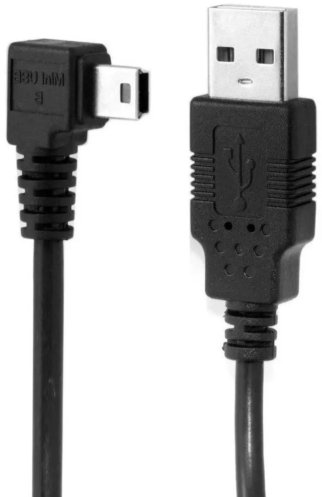 Alt view image 7 of 7 - BUCIER Mini USB B Type 5pin Male Right Angled 90 Degree to USB 2.0 Male Data Cable with Ferrite 3.0m (300cm)