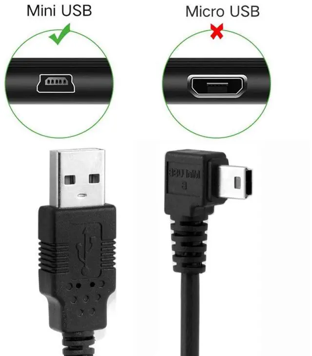 Alt view image 6 of 7 - BUCIER Mini USB B Type 5pin Male Right Angled 90 Degree to USB 2.0 Male Data Cable with Ferrite 3.0m (300cm)