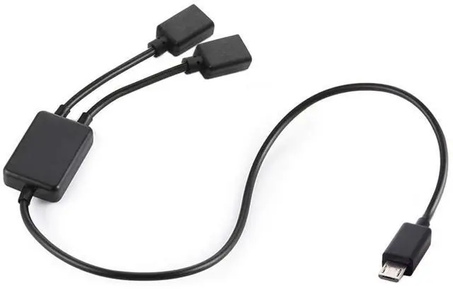 Alt view image 7 of 7 - BUCIER Micro USB 2.0 OTG to Dual Ports Micro USB 2.0 5Pin Female Hub Cable Compatible for Laptop PC & Mouse & Flash Disk