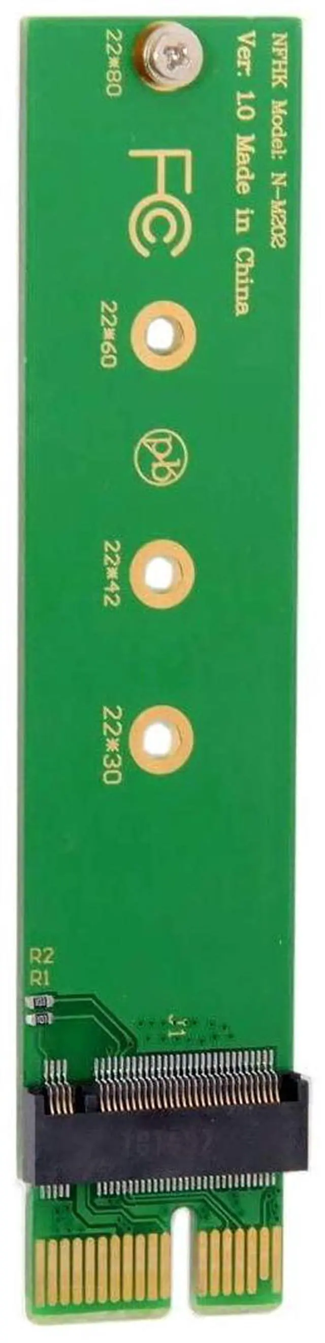 Alt view image 2 of 7 - BUCIER NGFF M-Key NVME AHCI SSD to PCI-E 3.0 1x PCIE4.0 x1 Vertical Adapter Compatible for XP941 SM951 PM951 960 EVO SSD