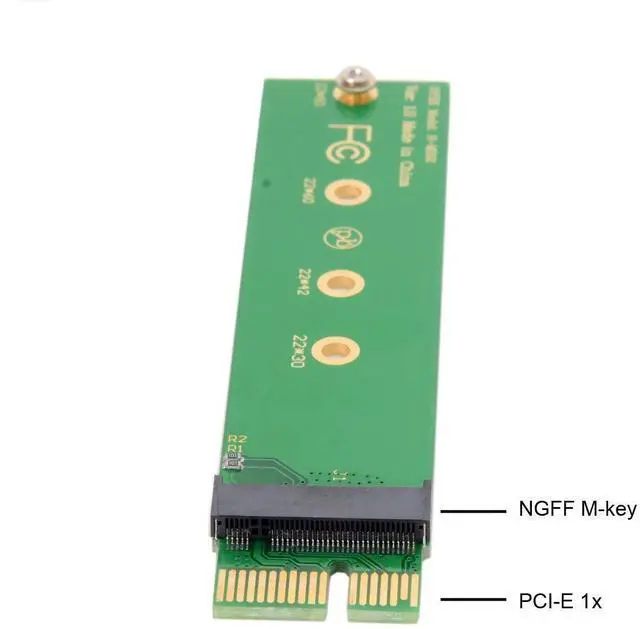 Alt view image 3 of 7 - BUCIER NGFF M-Key NVME AHCI SSD to PCI-E 3.0 1x PCIE4.0 x1 Vertical Adapter Compatible for XP941 SM951 PM951 960 EVO SSD