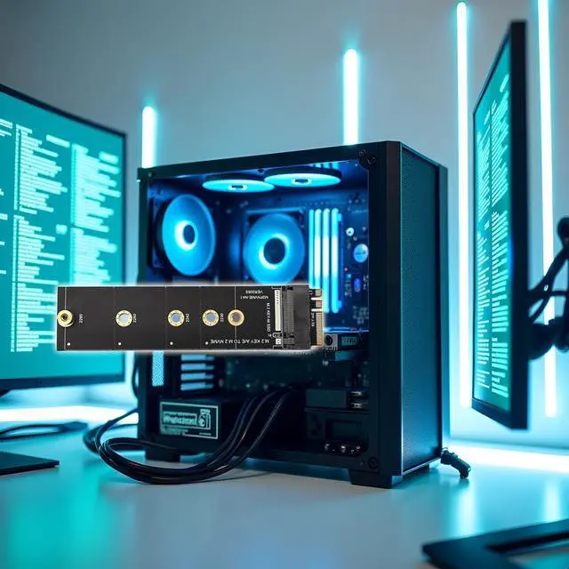 Alt view image 4 of 7 - Wireless for M.2 A/E for Key Slot to for M for Key WiFi Bluetooth-Compatible Adapter for NVMe PCI for Express M.2 Nvme Ssd Adapter Card M2 Key A-E to M2 NVME Converter Card to, 1 Piece