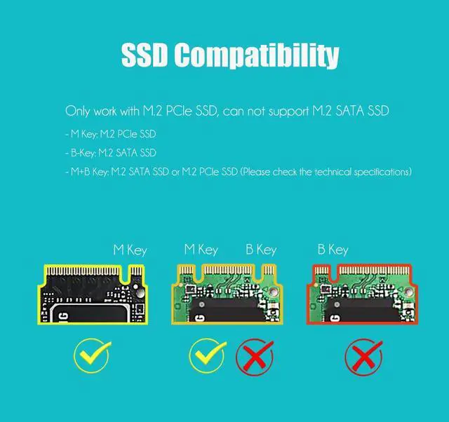 Alt view image 4 of 7 - BUCIER PA09-X1 M.2 NVMe to PCIe X1 Adapter for 2230/2242/2260/2280 M.2 NVMe SSD, PCIE X1 Installation