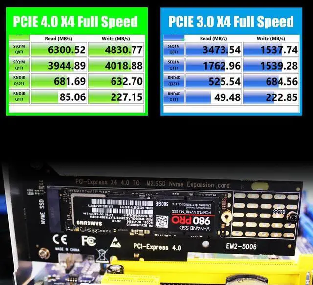 Alt view image 5 of 7 - BUCIER PA22110 M.2 NVMe to PCIe 4.0 X4 Adapter for 22110 M.2 NVMe SSD