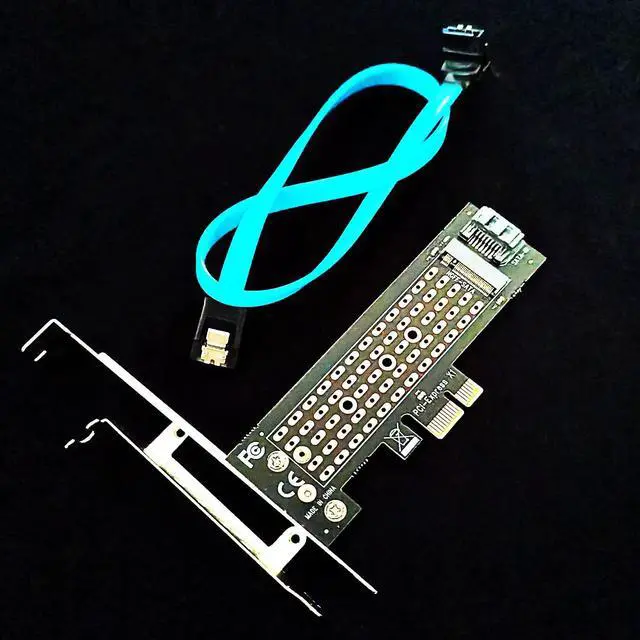 Alt view image 6 of 7 - BUCIER PA09-SA M.2 NGFF SATA SSD Adapter - SATA I/II/III, Cable and Screws Included