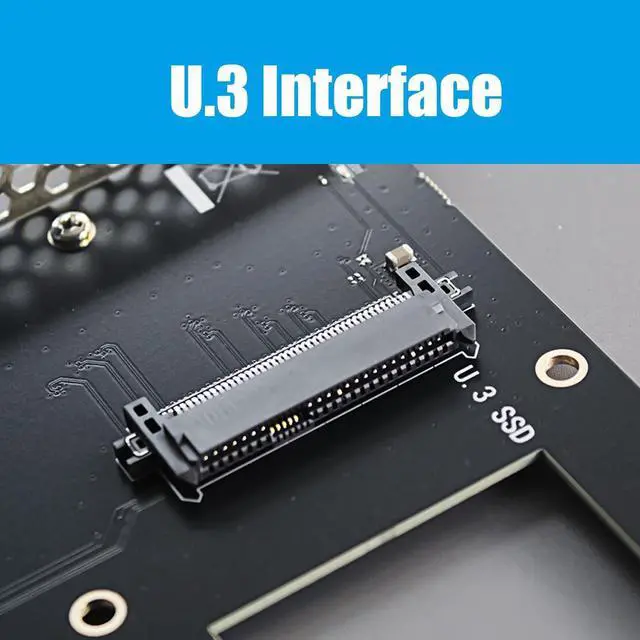 Alt view image 6 of 6 - BUCIER PU13 U.3 to PCIe 4.0 X4 Adapter for 2.5 Inch U.3 SSD, PCIe 4.0 X4 Full Speed
