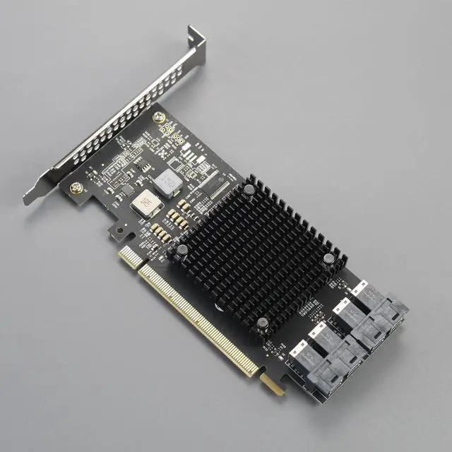 Alt view image 4 of 7 - BUCIER ST583 4-Port SFF-8643 to PCIE 3.0 X16 Adapter Card with PEX8747 Controller for High-Density U.2/U.3/M.2 NVMe RAID Storage Solution