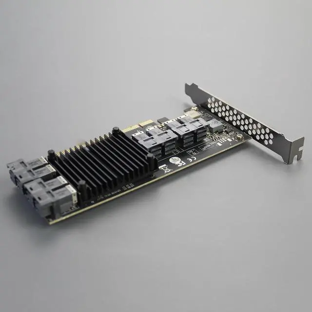 Alt view image 5 of 7 - BUCIER ST538 8-Port SFF-8643 to PCIE 3.0 X16 Adapter Card with PEX8749 Controller for High-Density U.2/U.3/M.2 NVMe RAID Storage Solution