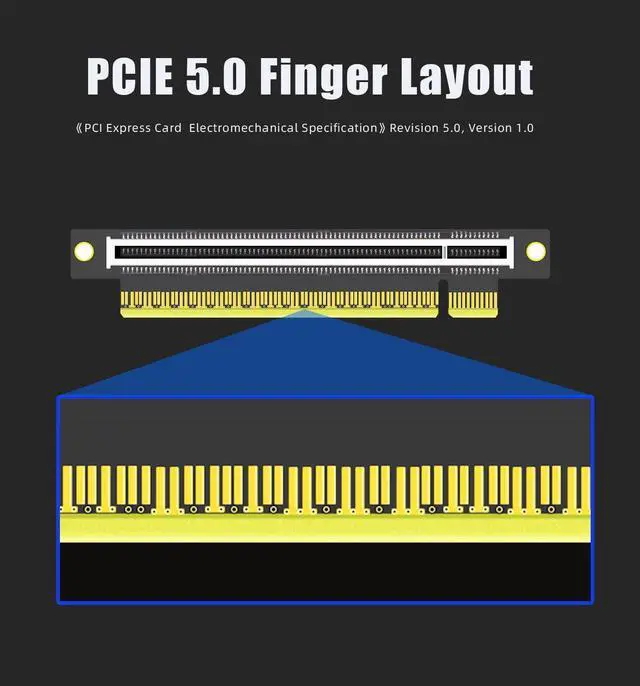 Alt view image 4 of 7 - BUCIER PA17 PCIe 5.0 X16 Riser Adapter Card, Right Angle and Low-Profile for 1U/2U Server Installation