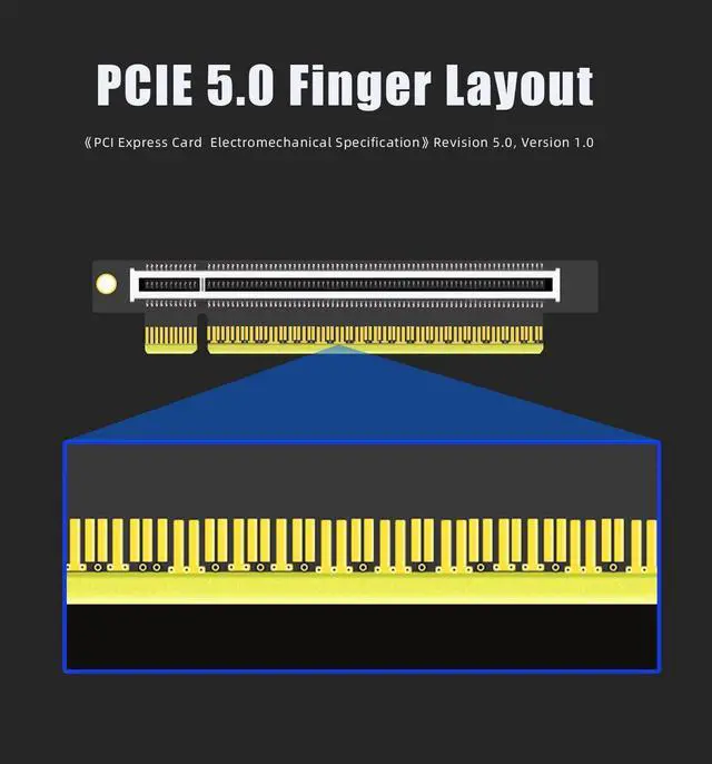 Alt view image 4 of 7 - BUCIER PA17 PCIe 5.0 X16 Riser Adapter Card, Left Angle and Low-Profile for 1U/2U Server Installation