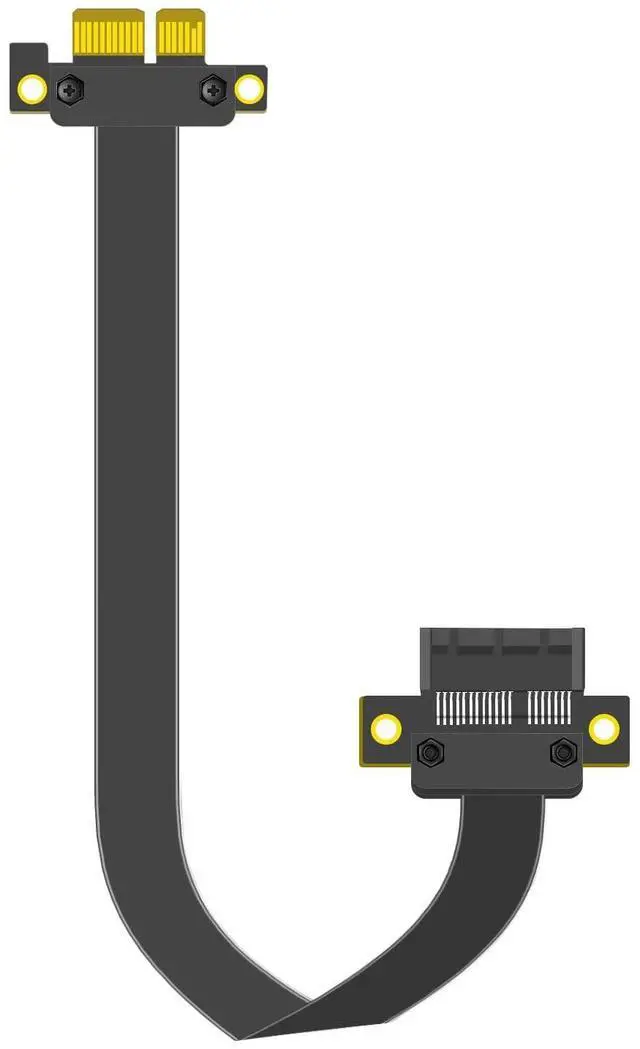 Main image of BUCIER 200mm PCIe 3.0 X1 Riser Cable for M.2, WiFi, Firewire, USB, Sound Cards, etc