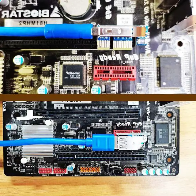 Alt view image 6 of 7 - BUCIER UEX103 600mm PCIe 3.0 X1 to X4 Riser Cable (PCIe 3.0 X1 Bandwidth) for PCIe WiFi Card, M.2 PCIe Card, Firewire Card, USB PCIe Card, Sound Card, etc