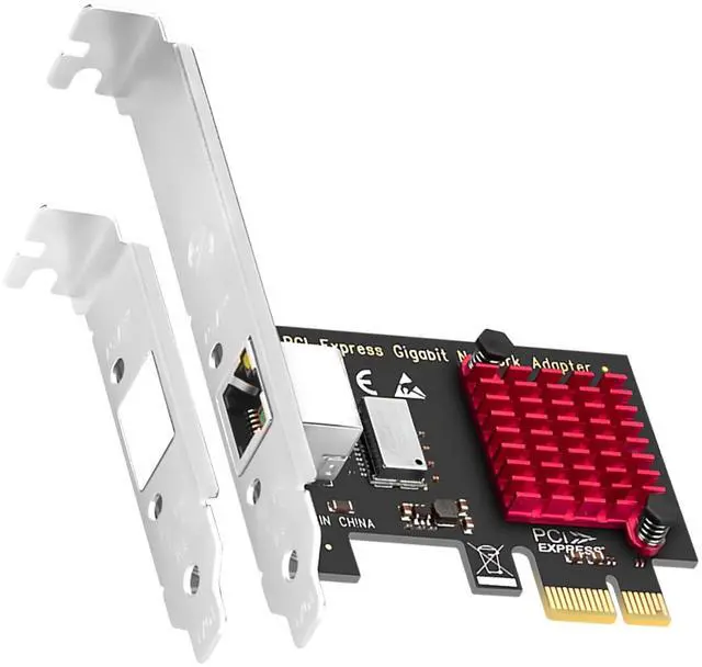 Main image of BUCIER LE8111H PCIe Network Card for Desktop PC, 1000/100/10Mbps Gigabit Ethernet RJ45 LAN Port, PCIE X1 Interface, Regular & Low Profile Bracket