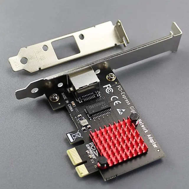 Alt view image 4 of 7 - BUCIER LE8111H PCIe Network Card for Desktop PC, 1000/100/10Mbps Gigabit Ethernet RJ45 LAN Port, PCIE X1 Interface, Regular & Low Profile Bracket