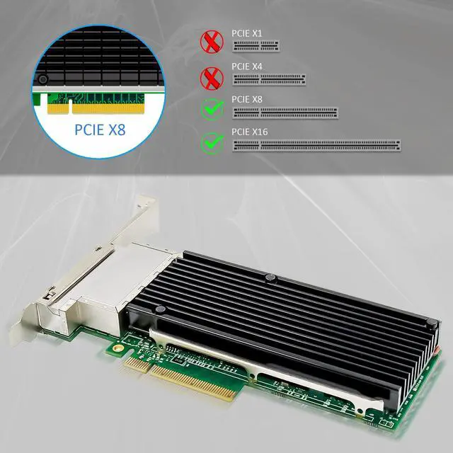 Alt view image 5 of 7 - BUCIER ST7223 4-Port 10G RJ45 Ethernet Network Card with Intel X710 Controller, PCIE 3.0 X8 Interface, Support Windows 11/10/Windows Server/Linux/ESX/VMware ESXi(Not Support Mac OS)
