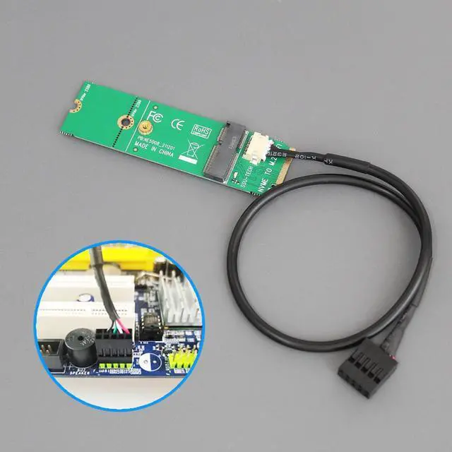 Alt view image 5 of 7 - BUCIER WA04 M.2 Key E to Key M WiFi Adapter for M.2 WiFi 4/5/6/6e/7/Coral TPU Module, with 3.5-dBi SMA Antenna Kits