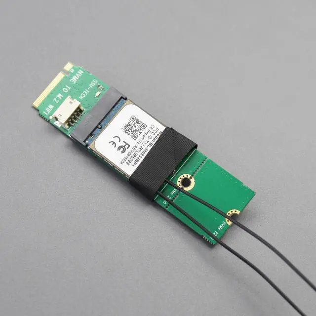 Alt view image 4 of 7 - BUCIER WA04 M.2 Key E to Key M WiFi Adapter for M.2 WiFi 4/5/6/6e/7/Coral TPU Module, with 3.5-dBi SMA Antenna Kits