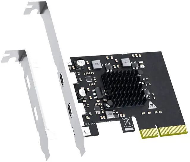 Main image of BUCIER U3142C 2-Port 10Gb USB 3.1 Gen2 Type-C to PCIE X4 Expansion Card with ASM 3142 Chip, Regular and Low-profible Bracket