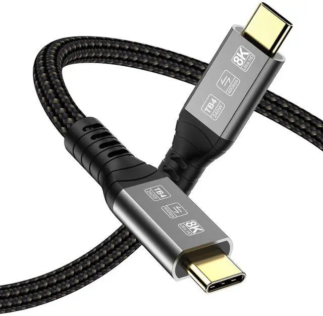 Main image of BUCIER USB 4 Cable for Thunderbolt 4 Cable 3.3ft, 40Gbps USB C Thunderbolt Cables, 240W USB-C to USB C Cable Support 8K 60Hz Video, Compatible with Thunderbolt 4/3, USB4/3, Type C