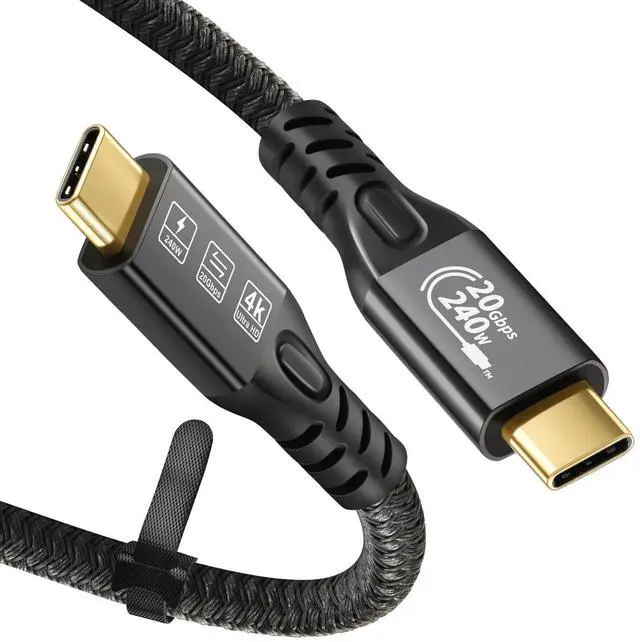 Main image of BUCIER USB C 3.2 Gen-2 240W Straight Extension Cable 3m 10ft Data Transfer 20Gbps 48V/5A Charging Cable Type-C 4K Video Output Compatible with Thunderbolt 3 USB-C Computers