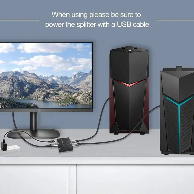 Alt view image 4 of 7 - BUCIER DisplayPort 8K DP 1.4 Switch Bi-Direction 8K@30Hz 4K@120Hz Splitter Converter for Multiple Source and displays.