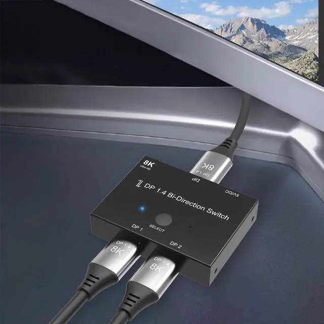 Alt view image 6 of 7 - BUCIER DisplayPort 8K DP 1.4 Switch Bi-Direction 8K@30Hz 4K@120Hz Splitter Converter for Multiple Source and displays.