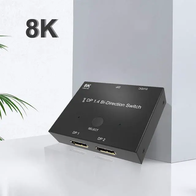Alt view image 7 of 7 - BUCIER DisplayPort 8K DP 1.4 Switch Bi-Direction 8K@30Hz 4K@120Hz Splitter Converter for Multiple Source and displays.