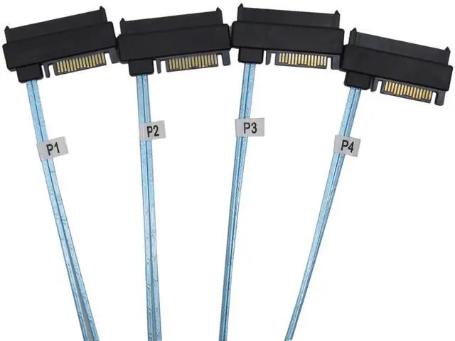Alt view image 6 of 7 - BUCIER Mini SAS 36 SFF-8087 to (4) SFF-8482 Connectors with SATA Power 1m