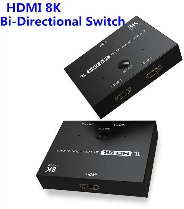 Alt view image 2 of 7 - BUCIER HDMI 2.1 Ultra 8K HD Bi-Directional Switch 8K@60Hz 4K@120Hz 1in 2out 2in 1out High Speed 48Gbps Splitter(Singal Display) Converter with One 8K HDMI Cable Compatible with Xbox X PS5