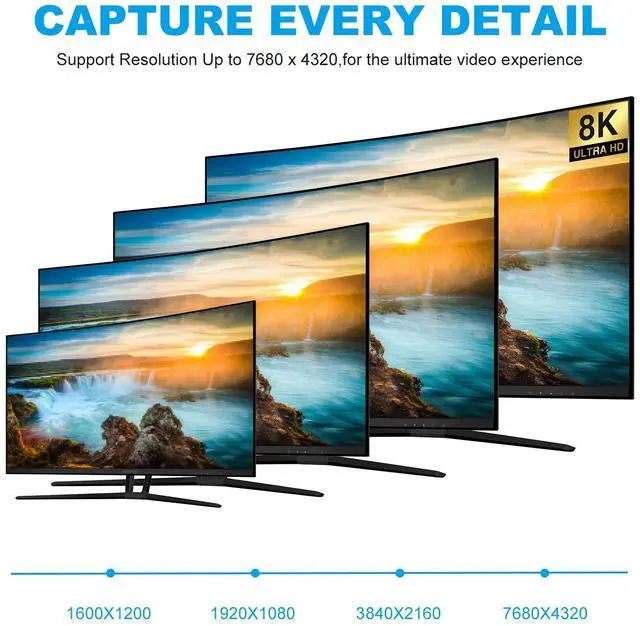 Alt view image 7 of 7 - BUCIER Fiber 8K 4K DisplayPort Cable - DP 1.4 HBR3 8K@60Hz 4K@144Hz High Speed 32.4Gbps Optical Fiber Slim and Flexible DP Cable - 20m 65ft