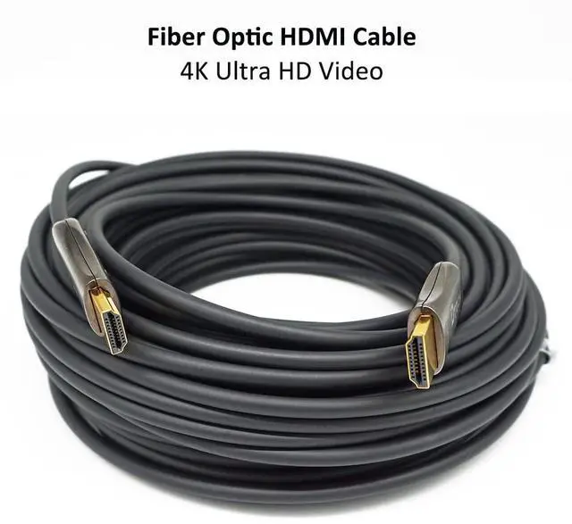 Alt view image 2 of 7 - BUCIER Ultra Slim Extra Long Fiber Optic HDMI 2.0 Cable 100 Feet Supports 4K 60Hz 18Gbps High Speed for Projector Laptop Computer Monitor TV Camera (31 Meters)