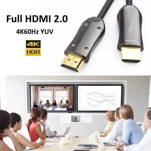 Alt view image 4 of 7 - BUCIER Ultra Slim Extra Long Fiber Optic HDMI 2.0 Cable 100 Feet Supports 4K 60Hz 18Gbps High Speed for Projector Laptop Computer Monitor TV Camera (31 Meters)