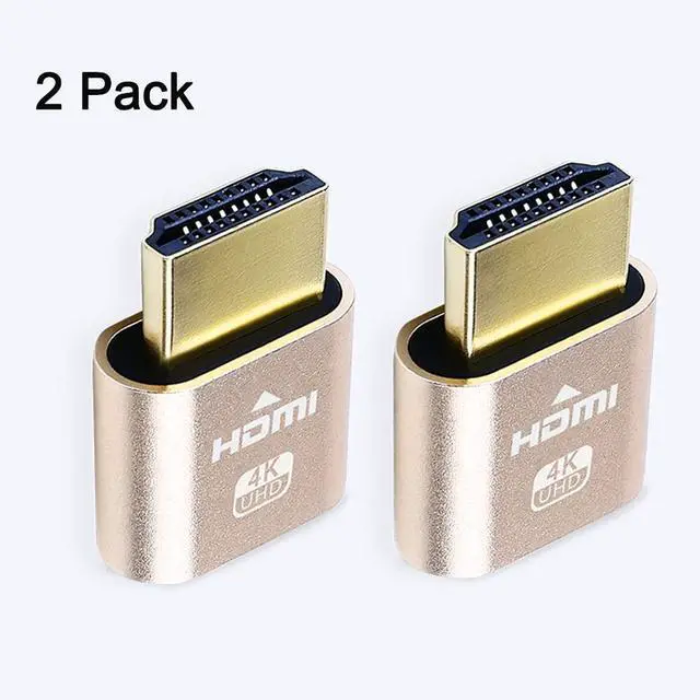Alt view image 6 of 7 - BUCIER HDMI Dummy Plug 4K Display Emulator Compatible with Windows Mac OSX Linux Support 4kx2k 2160P 1080p for Computer Desktop (fit-Headless, 2 Pack)